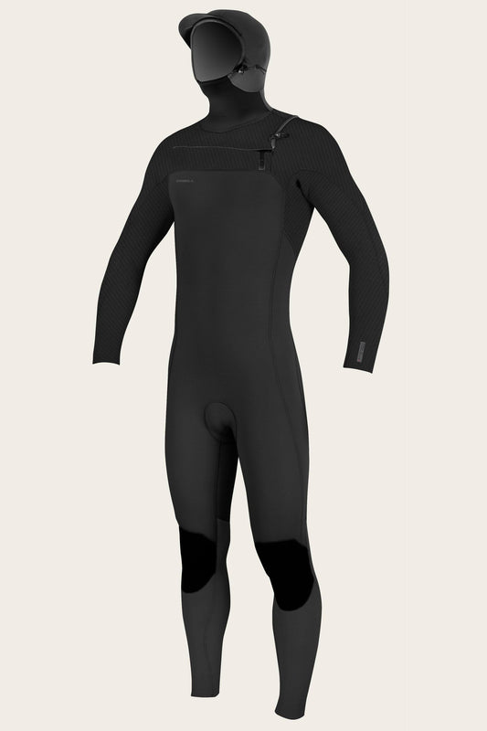 Hyperfreak 5/4+Mm Hooded Chest Zip Full Wetsuit Large / Black