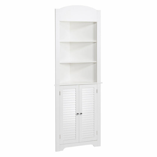 Home Ellsworth Tall Corner Cabinet - White