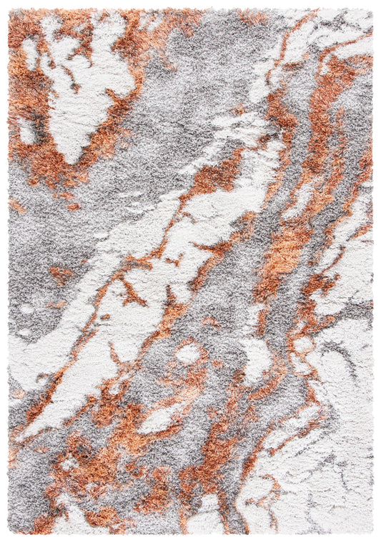 Horizon Shag Hzn890p Grey/Rust Rug