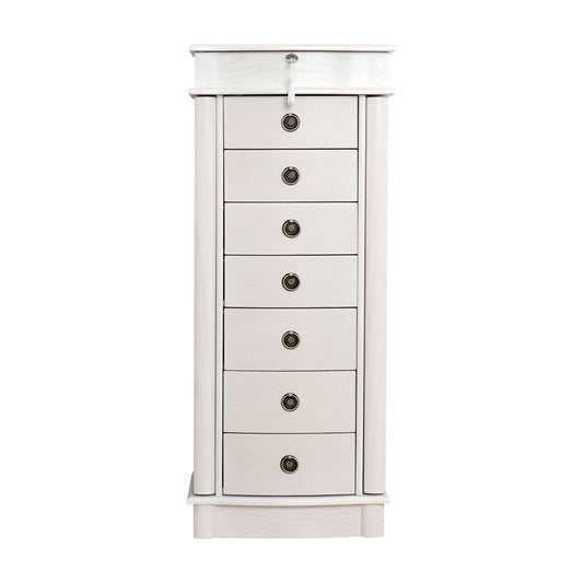 Honey Nora Standing Jewelry Armoire - White, Women's