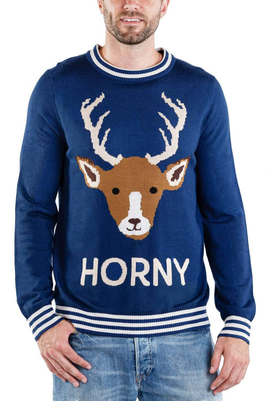 Horny As Buck Ugly Christmas Sweater Size M | Costumes And Party Supplies