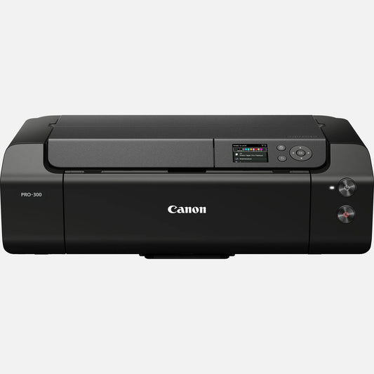 Imageprograf Pro-300 Professional 13" Wireless Inkjet Photo Printer - With 2 Pack Pfi-300 14.4ml Ink Tank Cyan