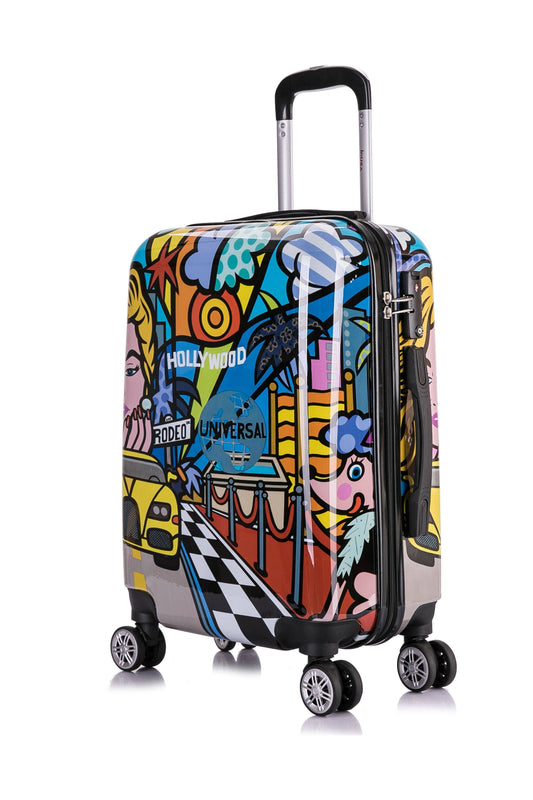 Hollywood Prints Lightweight Hardside Spinner 20 In. Carry-On