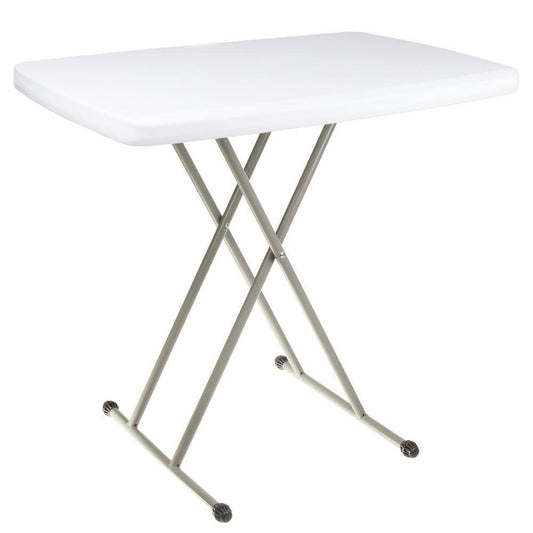 Home Foldable Polyethylene Table And Tv Tray White