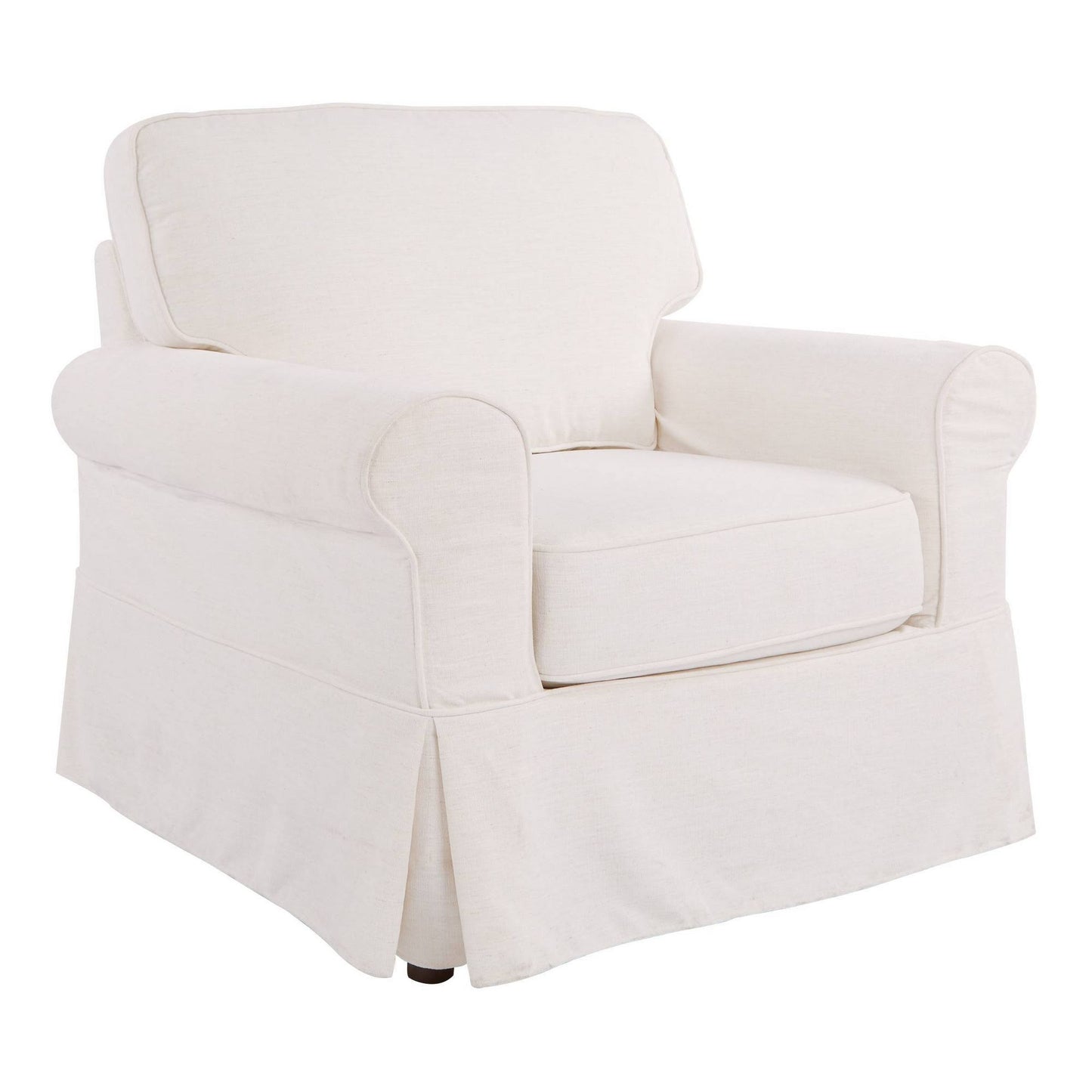 Home Furnishings Ashton Slipcover Arm Chair, White