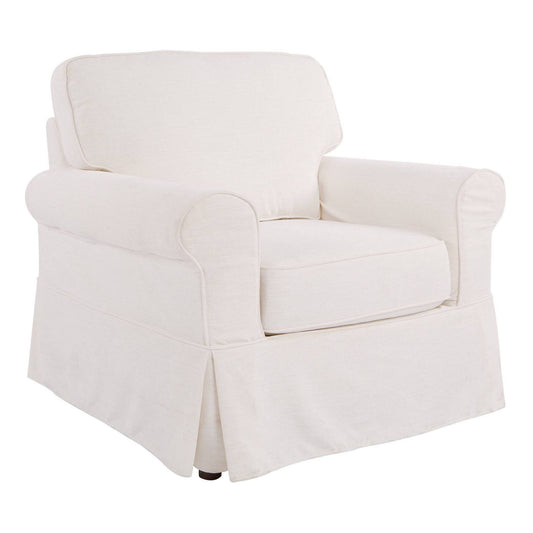 Home Furnishings Ashton Slipcover Arm Chair, White