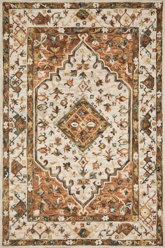 Ii Beatty Bea-01 7'9" X 9'9" Ivory, Rust Rug