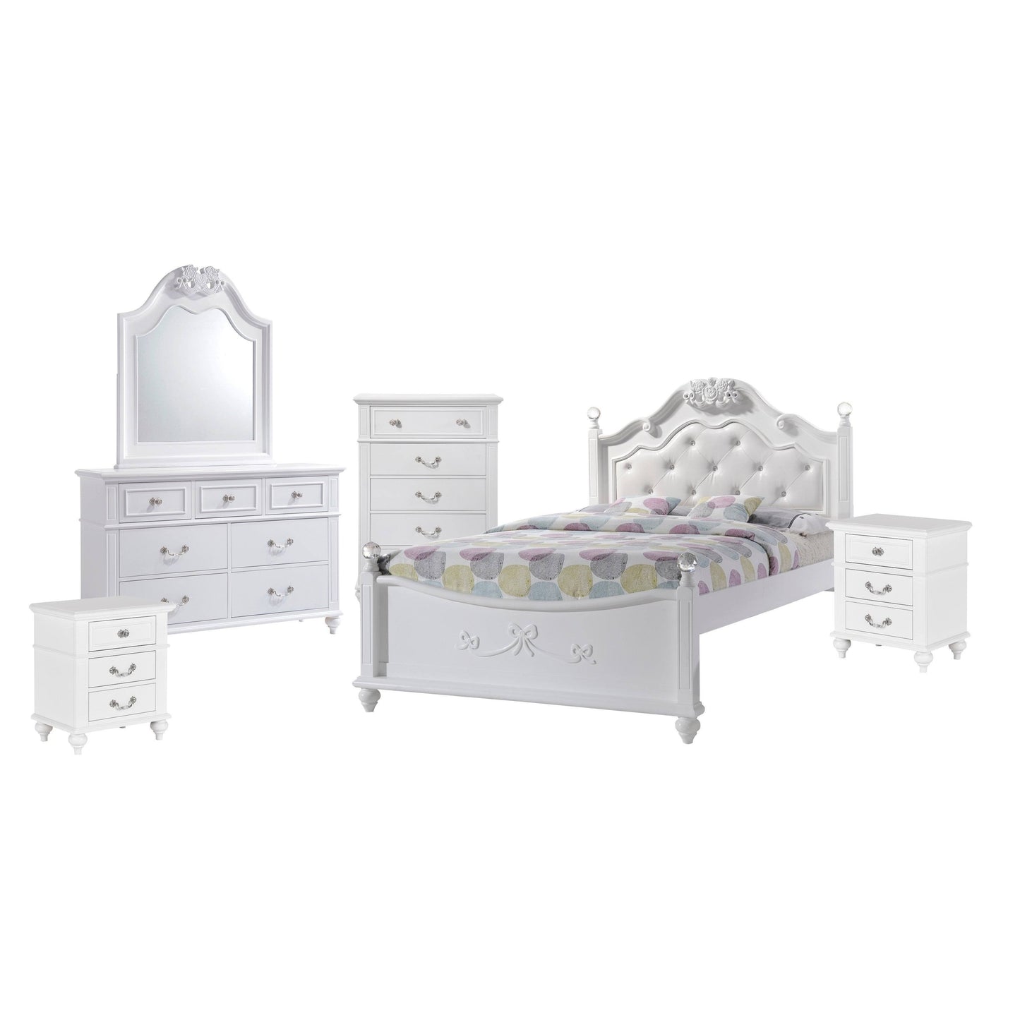 House Furnishings Annie Full Platform 6pc Bedroom Set