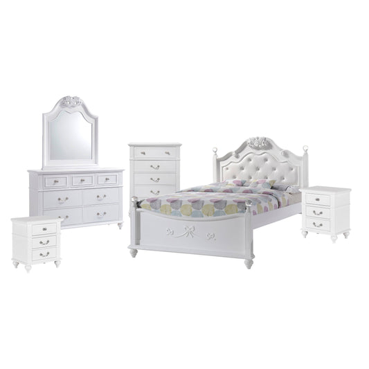 House Furnishings Annie Full Platform 6pc Bedroom Set