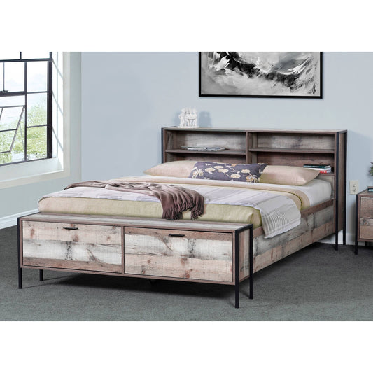 Home And Office Furniture Model Queen Size Storage Bed With Headboard And Footboard Storage
