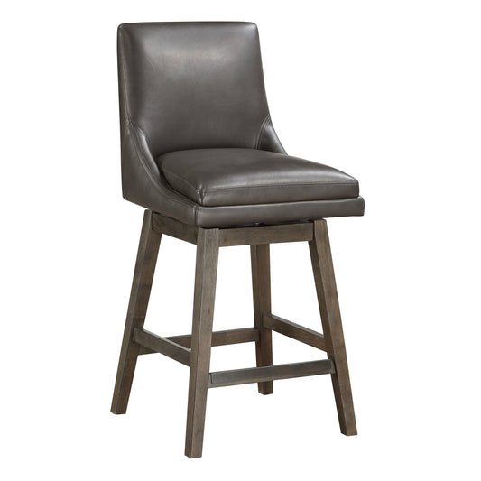 Home Furnishings Allingham Bar Stool Swivel, Pewter