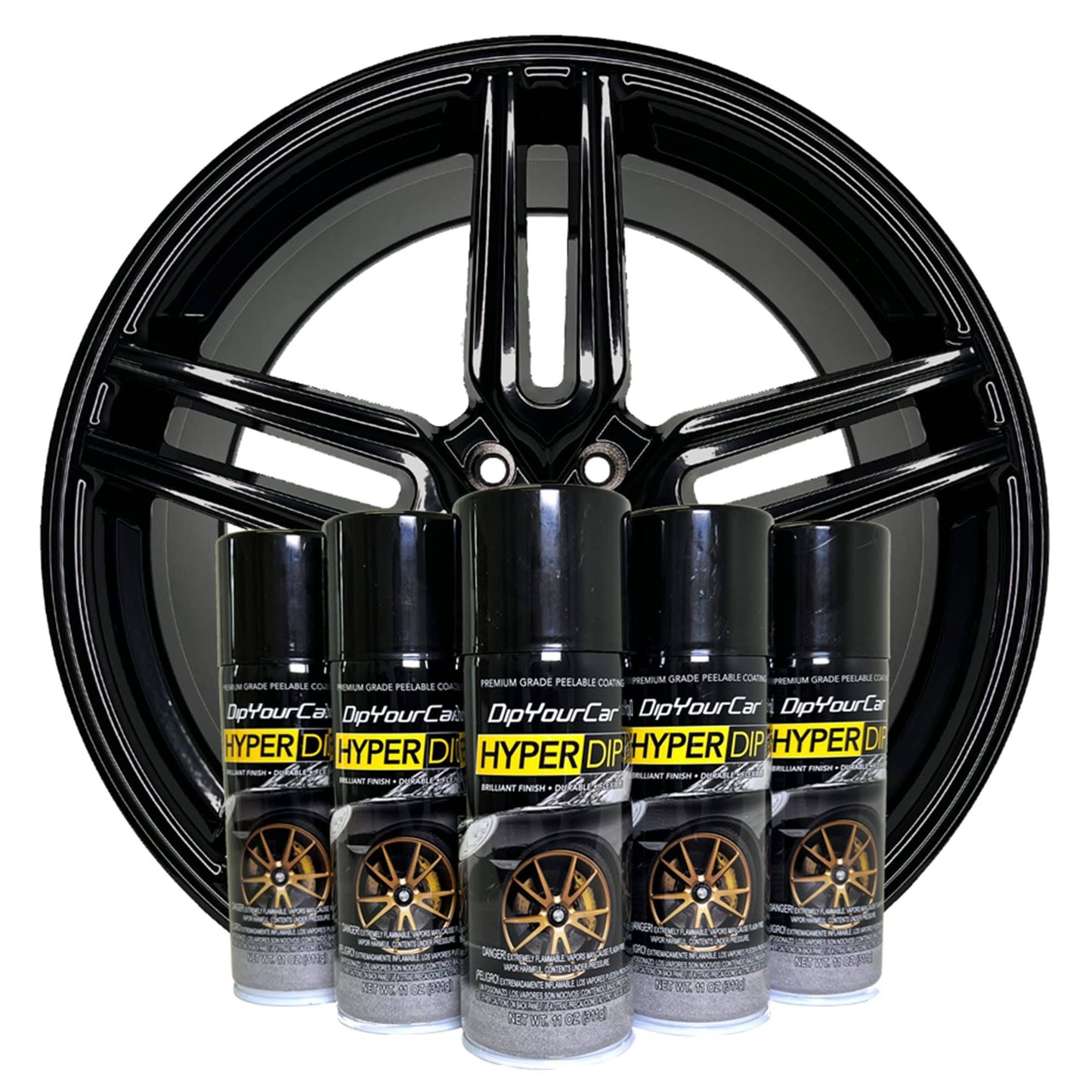Hyperdip Peelable Car Paint In A Can - Automotive Spray Paint/Aerosol Auto Paint For Protection And Color For Wheels, Emblems, Mirror,