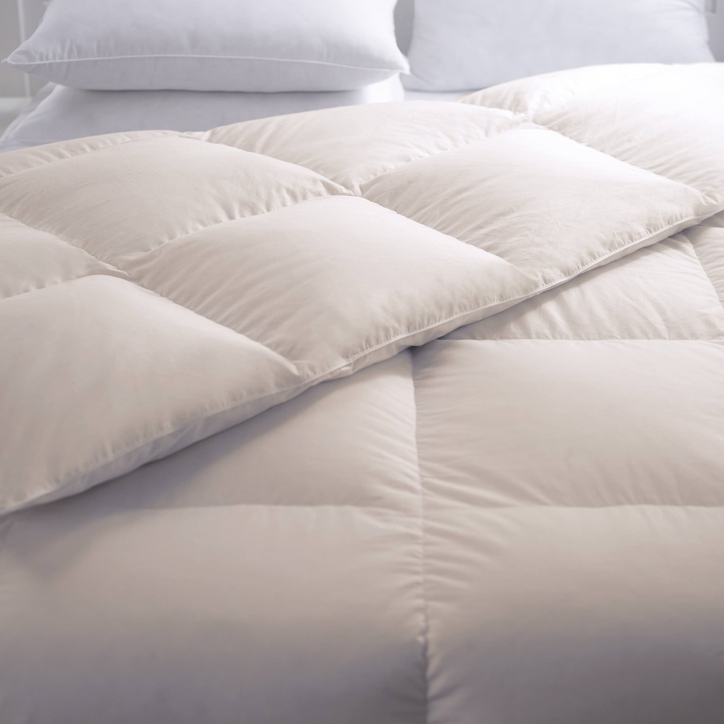 Home 100% Organic Cotton Comforter, White, King
