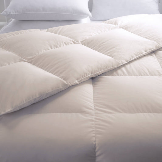 Home 100% Organic Cotton Comforter, White, King