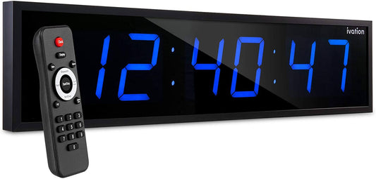 Huge 24 Inch Large Big Oversized Digital Led Wall Clock, White