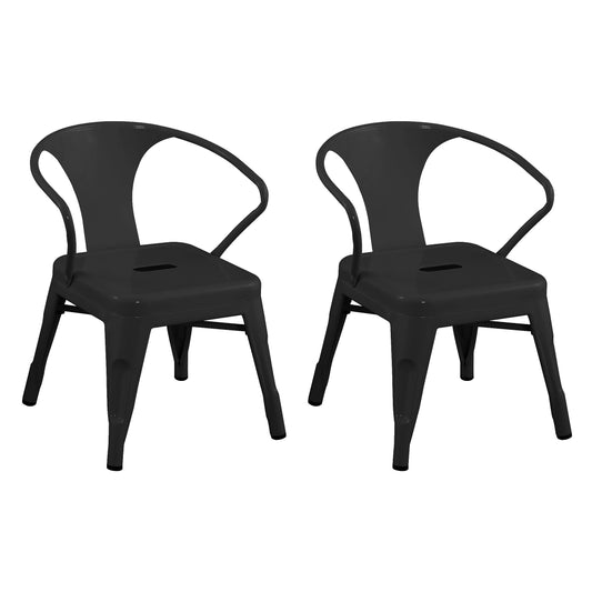 Hudson Kids Metal Activity Chair - 2 Pack - Black