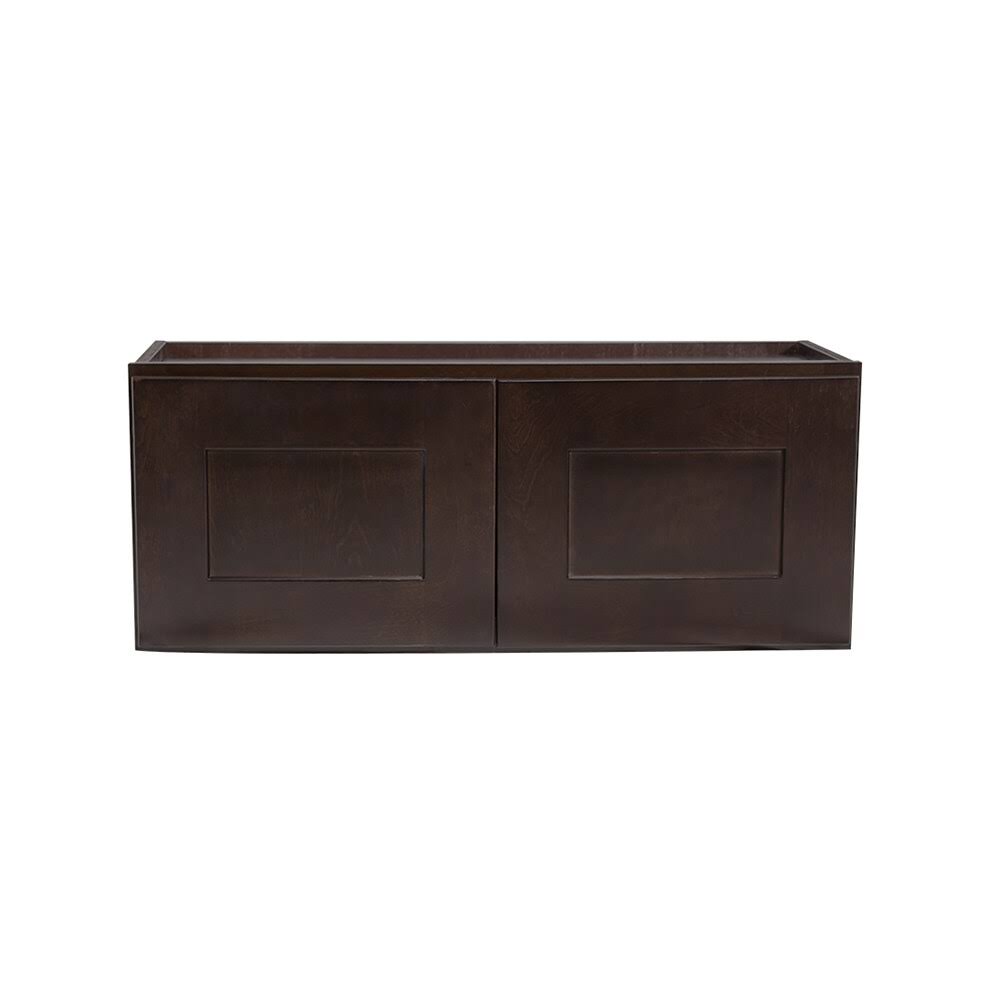 House Ready To Assemble 30x12x12 In. Brookings Shaker Style 2-Door Wall Cabinet In Espresso In Brown | 562215