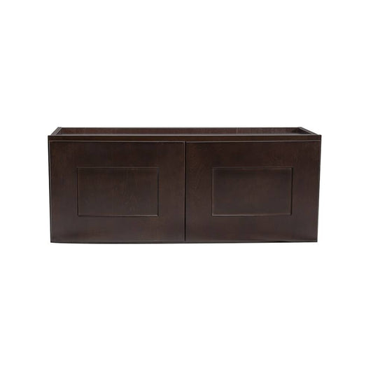House Ready To Assemble 30x12x12 In. Brookings Shaker Style 2-Door Wall Cabinet In Espresso In Brown | 562215