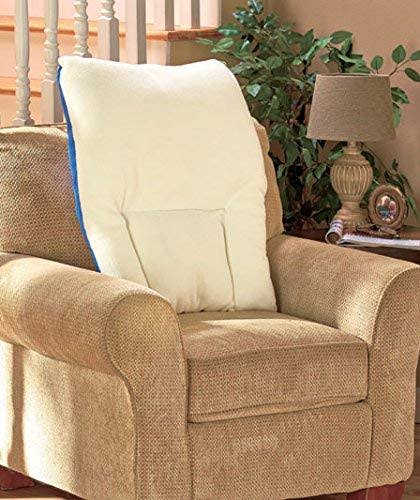 High Back Comfort Pillow For Chairs & Cars, Blue & White