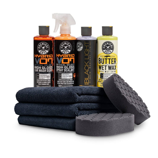 Hol203 Black Car Care Kit (9 Items)