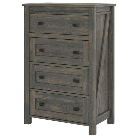 Home Farmington 4 Drawer Dresser, Weathered Oak
