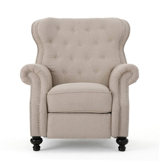 House Walder Recliner In Wheat And Dark Brown