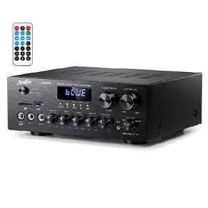 Home Audio Amplifier Stereo Receivers With Bluetooth 5.0, 220w 2 Channel Power Amplifier Stereo System, W/Usb, Sd, Aux, Mic In W/Echo, Led For