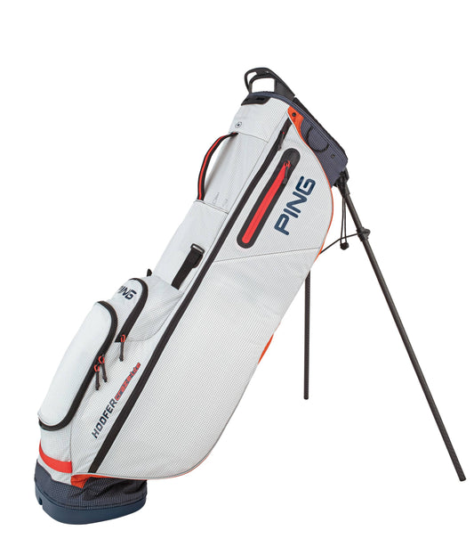 Hoofer Craz-E Lite Stand Bag - White/Navy/Red