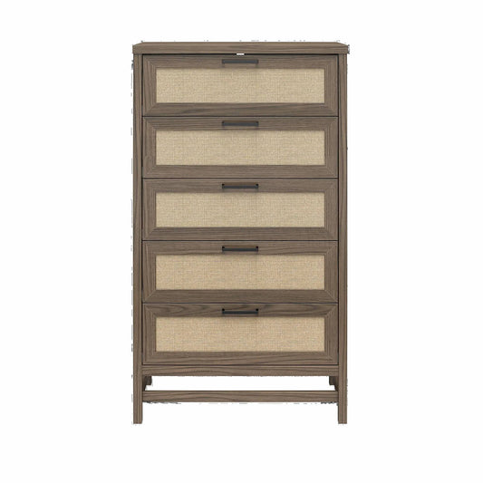 Home Lennon 5-Drawer Dresser Medium Brown
