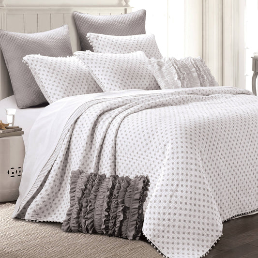 Home Astoria Quilt - Cotton Twin/Twin Xl / White