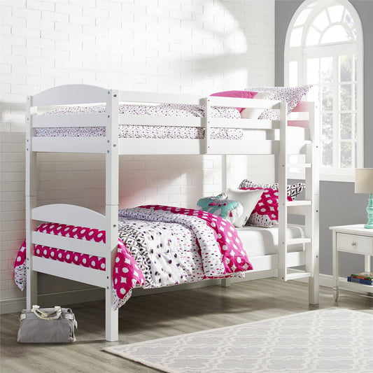 Homes & Gardens Leighton Wood Twin-Over-Twin Bunk Bed, White