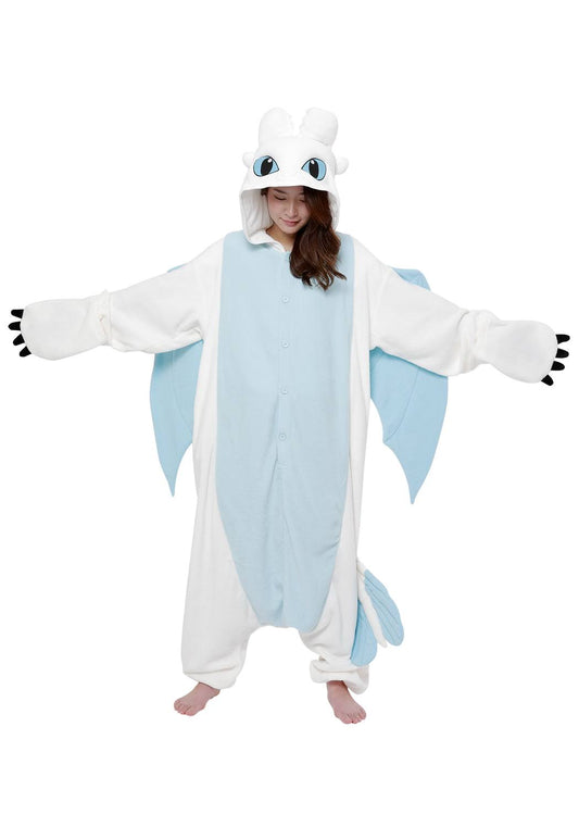 How To Train Your Dragon Adult's Light Fury Kigurumi | Unisex | Blue/White | Xl