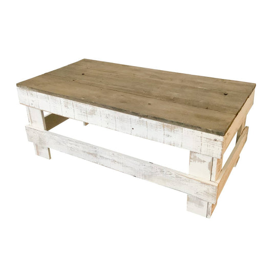 Hutson Designs Reclaimed Wood Coffee Table, Natural/White