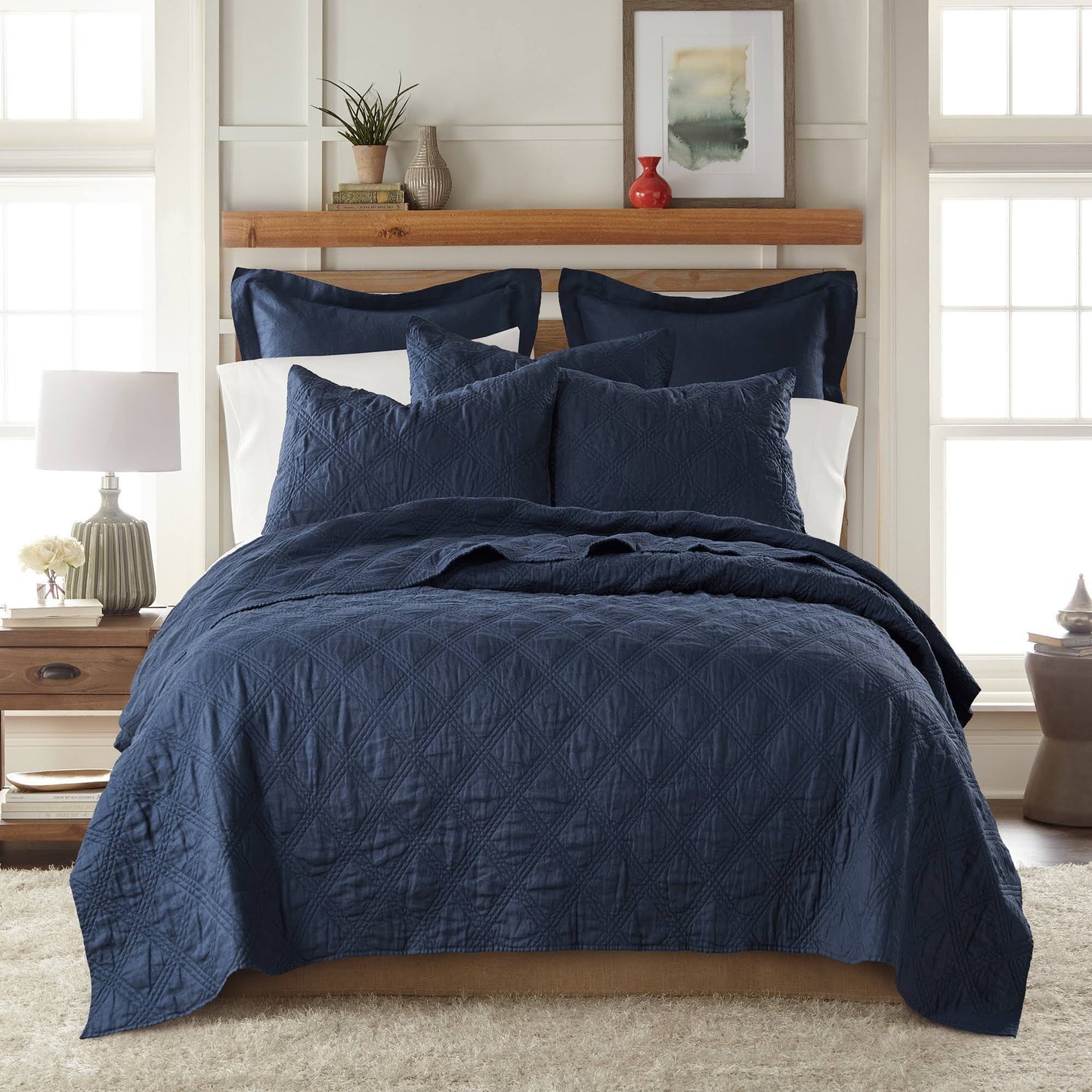 Home Spa Washed Linen Quilt King