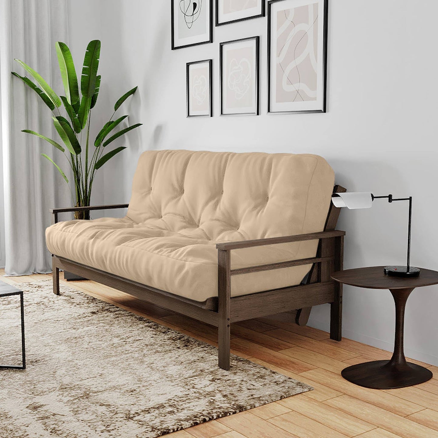 Home 8" Gel Memory Foam Queen Size Futon Mattress - Beige