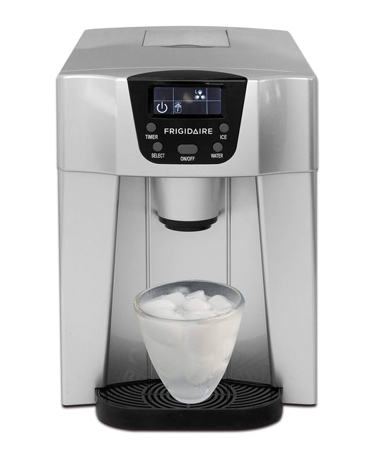 Ice227-Silver Compact Ice Maker And Water Dispenser Silver