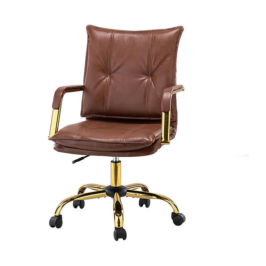 Home Zarina Modern Faux Leather Swivel Office Desk Chair With Height-Adjustable By Navy, Size: 22.2, Blue