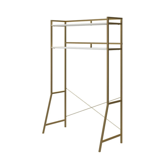 Home Baylor Over-The-Bed Storage - Twin/Twin Xl White/Gold