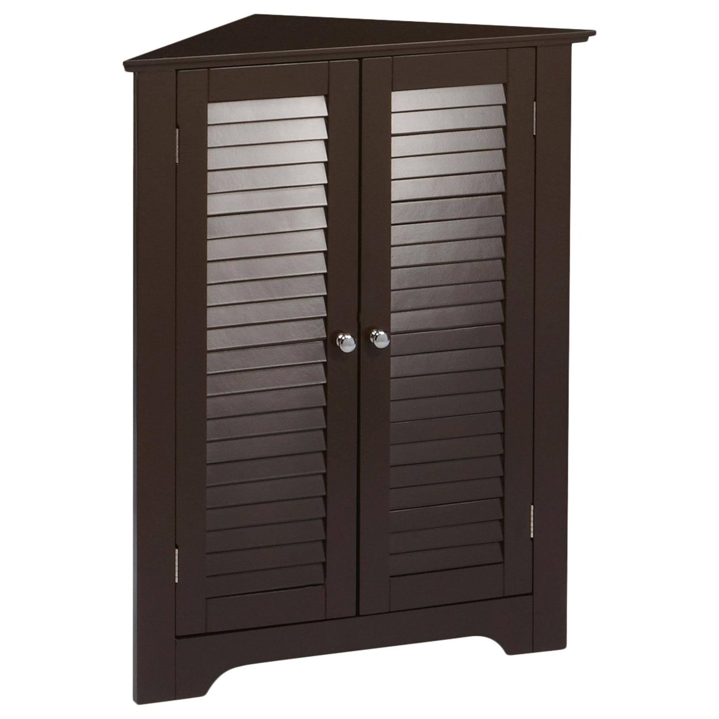 Home Ellsworth 3-Shelf Corner Cabinet, Brown