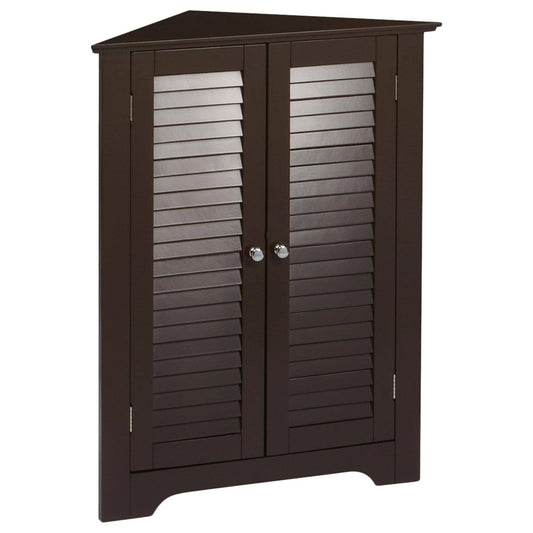 Home Ellsworth 3-Shelf Corner Cabinet, Brown
