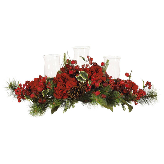 Holiday Hydrangea Candelabrum