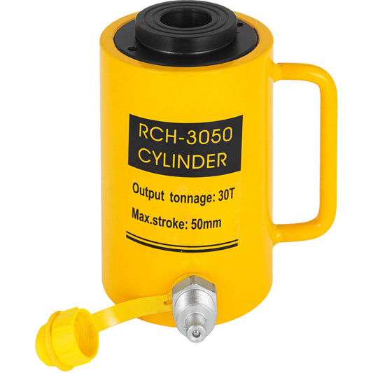 Hydraulic Cylinder Jack Hollow 2" Stroke Pressure Pump 30t/66000lbs Localfast
