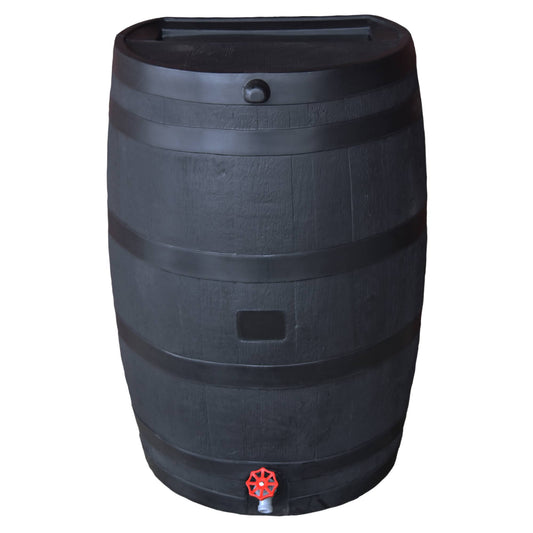 Home Accents 50 Gal. Eco Rain Barrel With Plastic Spigot, Black